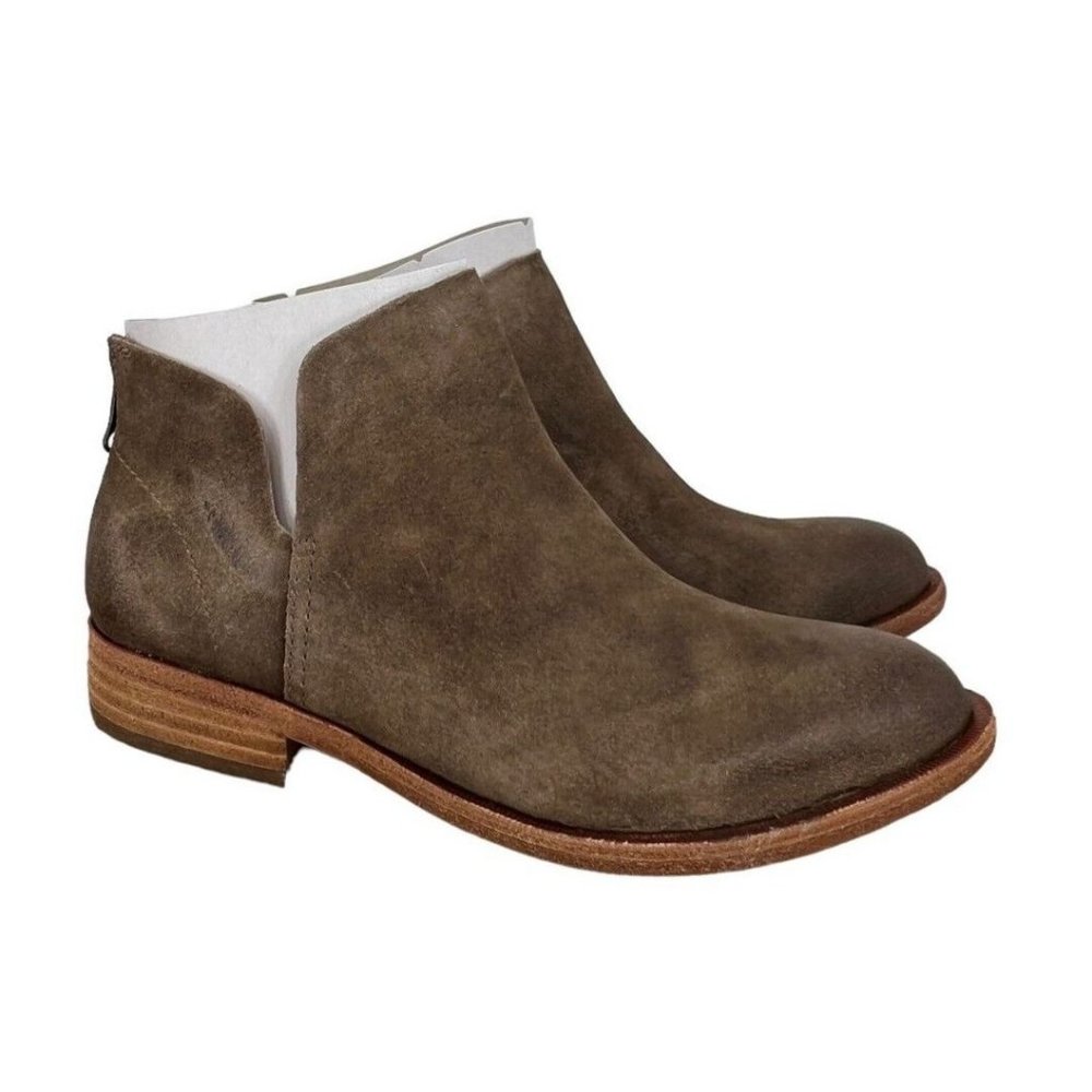 Kork-Ease Renny Ankle Boots Women’s Taupe Distressed Suede Size 6